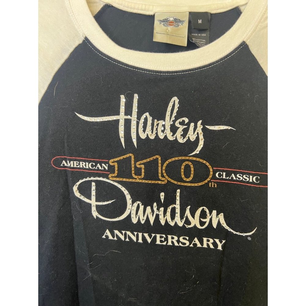Womens 110th Anniversary Harley Davidson Shirt - Medium - Picture 4 of 5